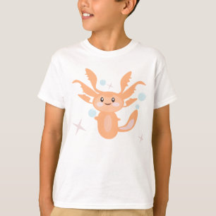 Camiseta Criação Oceânica de Pastel Axolotl