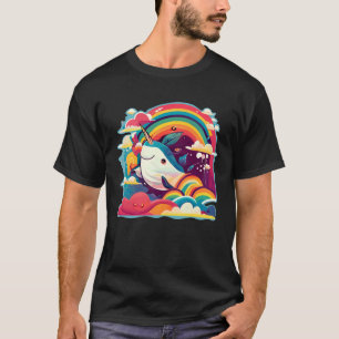 Camiseta Criações De Barramento Do Mar Negro Cute Nuvens De