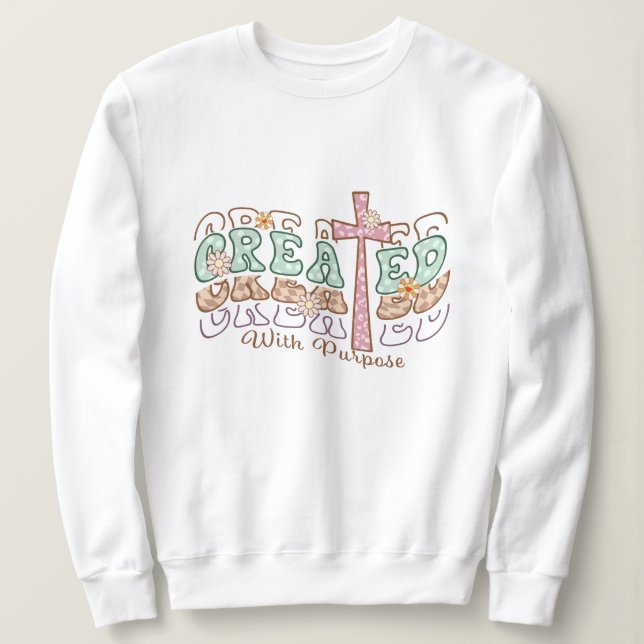 Camiseta Criado com o propósito Jesus (Frente do Design)