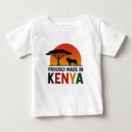 Camiseta Criado com orgulho no Safari africano do Quênia