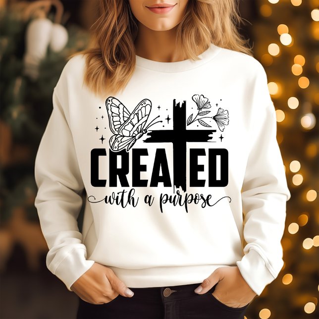 Camiseta Criado com um propósito (Criador carregado)