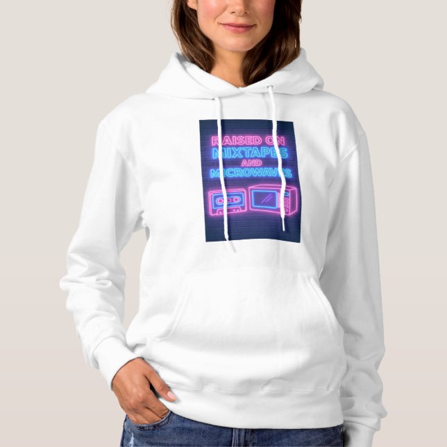Camiseta Criado em mixtapes e micro-ondas (Frente)