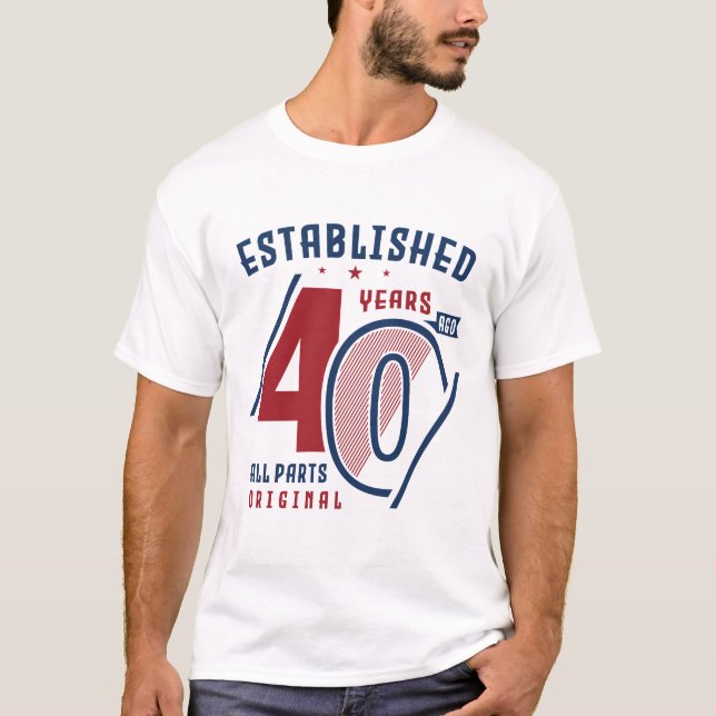 Camiseta Criado Há 40 Anos (Frente)