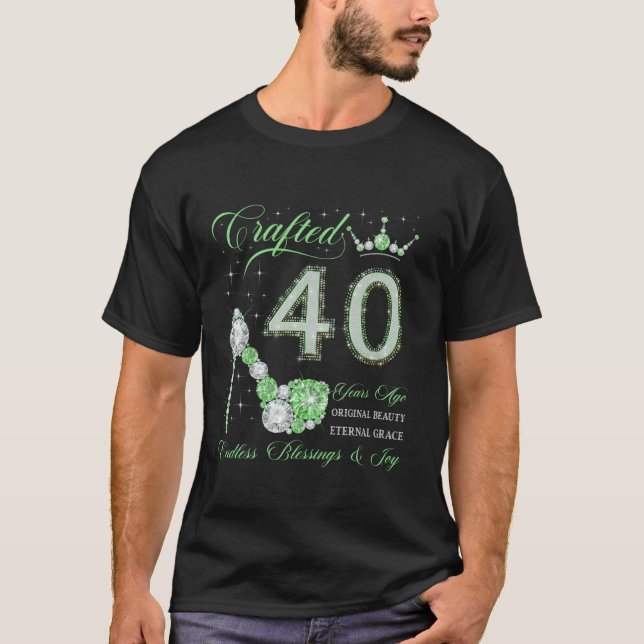 Camiseta Criado Há 40 Anos aniversário de 40 anos 40 Anos (Frente)