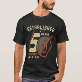 Camiseta Criado Há 50 Anos | Presente de aniversário Ideia 