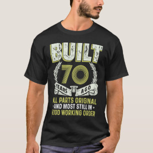 Camiseta Criado Há 70 anos, 70 de Aniversário de Legenda Vi
