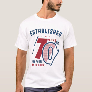 Camiseta Criado Há 70 Anos   Ideia de presente de aniversár