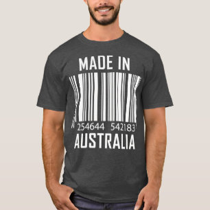 Camiseta Criado na Austrália, Código de Barras Engraçado, O