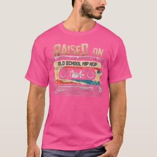 Camiseta Criado Na Escola Antiga Do Hip Hop Cassete Graffit