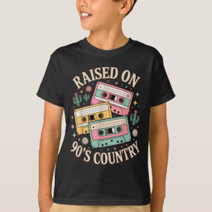 Camiseta Criado Na Música Country dos Anos 90 Design Retro