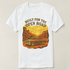 Camiseta Criado para a Arte de Caminhão Retro em Estrada Ab