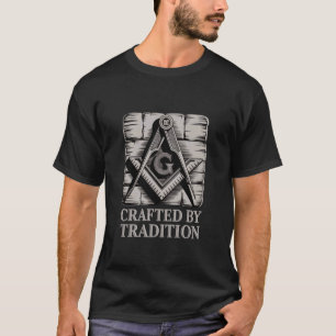 Camiseta Criado pela Tradição Freemason Esquadro Compasso