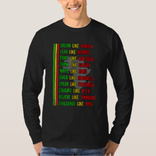 Camiseta Criado por Ensino História Negra Mês Crianças Orgu