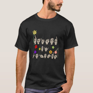 Camiseta Criado por Lendas Meus Pais em Língua de Sinais Am