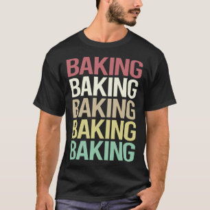 Camiseta Criador Colorido de Assares de Baking de Texto