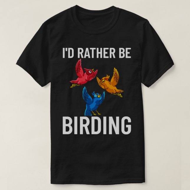 Camiseta Criador da Câmera Binocular de Aves Observando Ave (Frente do Design)