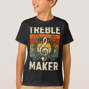 Camiseta Criador de Agudos Notas Musicais Retrô Trocadilho