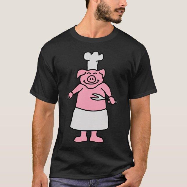 Camiseta Criador de aniversário da Pig Chef aaa (Frente)