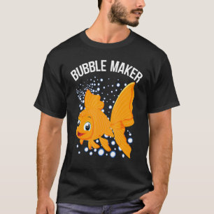 Camiseta Criador de Bolhas Peixe Dourado Laranja Pet peixin