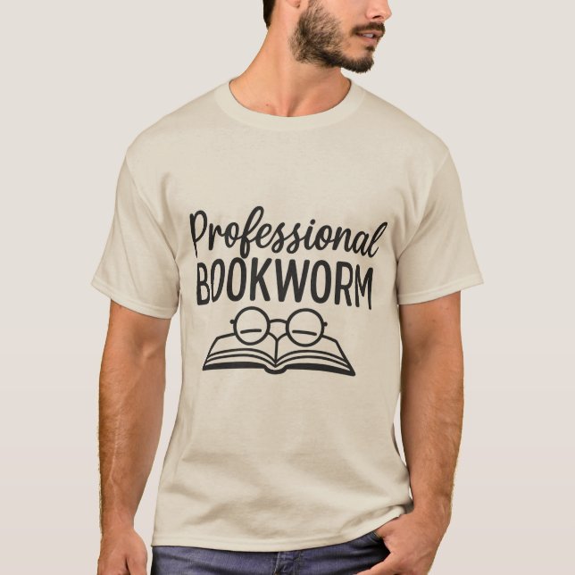 Camiseta Criador de Bookworm Profissional - Diversão do Liv (Frente)