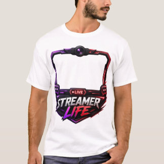 Camiseta Criador de Conteúdo de Jogos Ao Vivo Stre