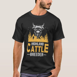 Camiseta Criador de Gado Highland Agricultor Escocês Gado R