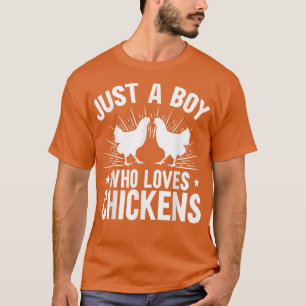 Camiseta Criador De Galinha Apenas Um Menino Que Ama Galinh