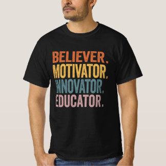 Camiseta Criador de Motivador Crente Educador Retro