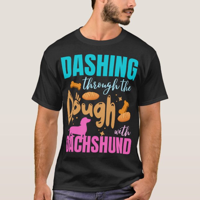 Camiseta Criador de Natal engraçado Dachshund Holiday Baki (Frente)