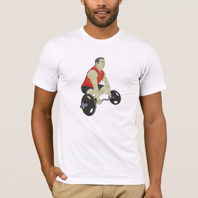 Camiseta Criador de Porcos Levantando Pesos (Frente)