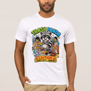 Camiseta Criador de Problemas Certificado Raccoon Vetor Div