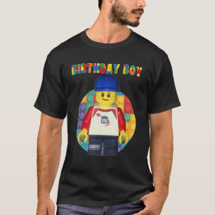 Camiseta Criador de Tijolos Birthday Bloqueia Construtor Me