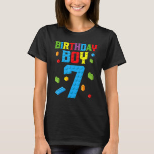 Camiseta Criador Mestre 7 Birthday Boy 7 Sete Anos