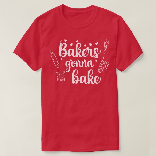 Camiseta Criadores vão fazer Assar com Cupcakes mulheres (Frente do Design)