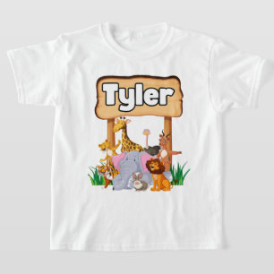 Camiseta Criança Animal de Zoo Bonita