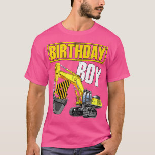 Camiseta Criança Aniversário 4º Veículo 4 Anos Construído
