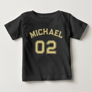 Camiseta Criança Boy Girl Name Jersey Number Cotton de Espo