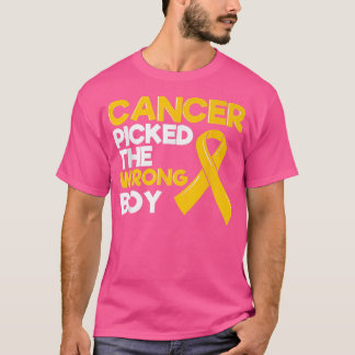 Camiseta Criança Cancer Rapaz Fita Tumor Pediatra Chi