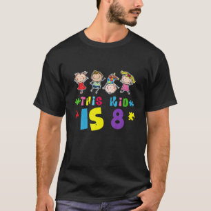 Camiseta Criança com 8 anos Quebra-cabeça de Nascimento Apr
