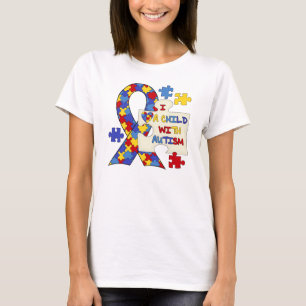 Camiseta Criança com a fita da consciência do autismo