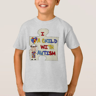 Camiseta Criança com a menina triguenha 2 do autismo
