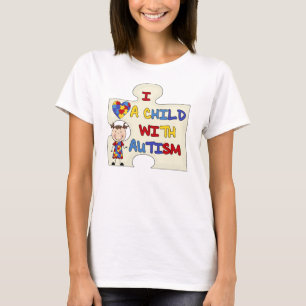 Camiseta Criança com a menina triguenha 2 do autismo