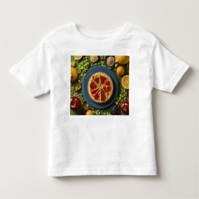 Camiseta criança com comida (Frente)
