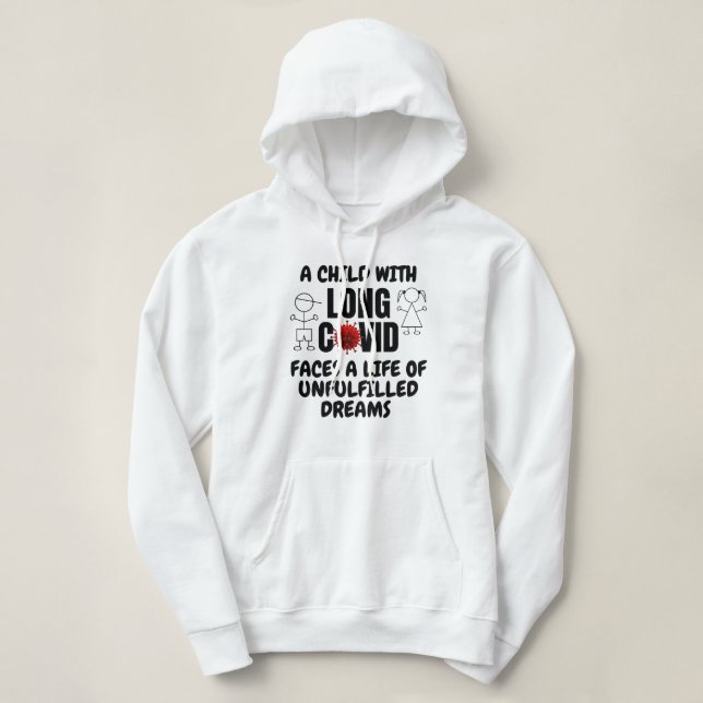 Camiseta Criança com LONGA Vida COVID de Sonhos Não Realiza (Frente do Design)