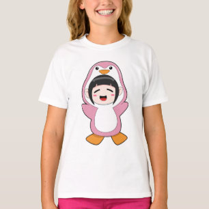 Camiseta Criança com roupa de pinguim