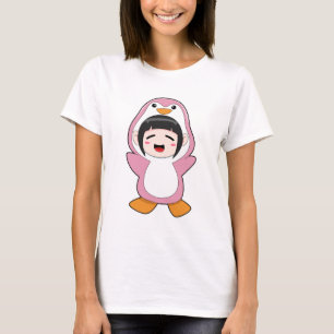 Camiseta Criança com roupa de pinguim