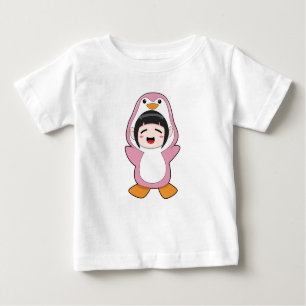 Camiseta Criança com roupa de pinguim
