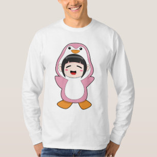Camiseta Criança com roupa de pinguim