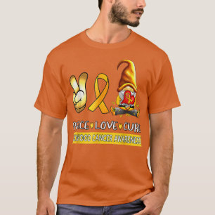 Camiseta Criança: Consciência do Cancer Fita Paz Cura do Am