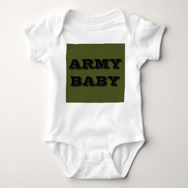 Camiseta Criança Creeper Army Baby (Frente)